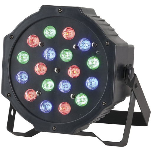 LIGHT LED STAGE PAR 18 X 1W RGB 7CH DMX