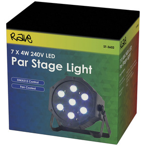LIGHT LED STAGE PAR 7 X 4W RGB 8CH DMX
