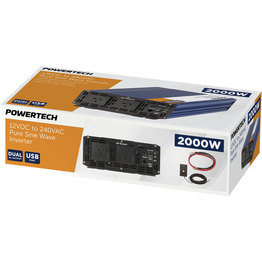 INVERTER SINEWAVE 2000W 12VDC/230VAC - Save $280