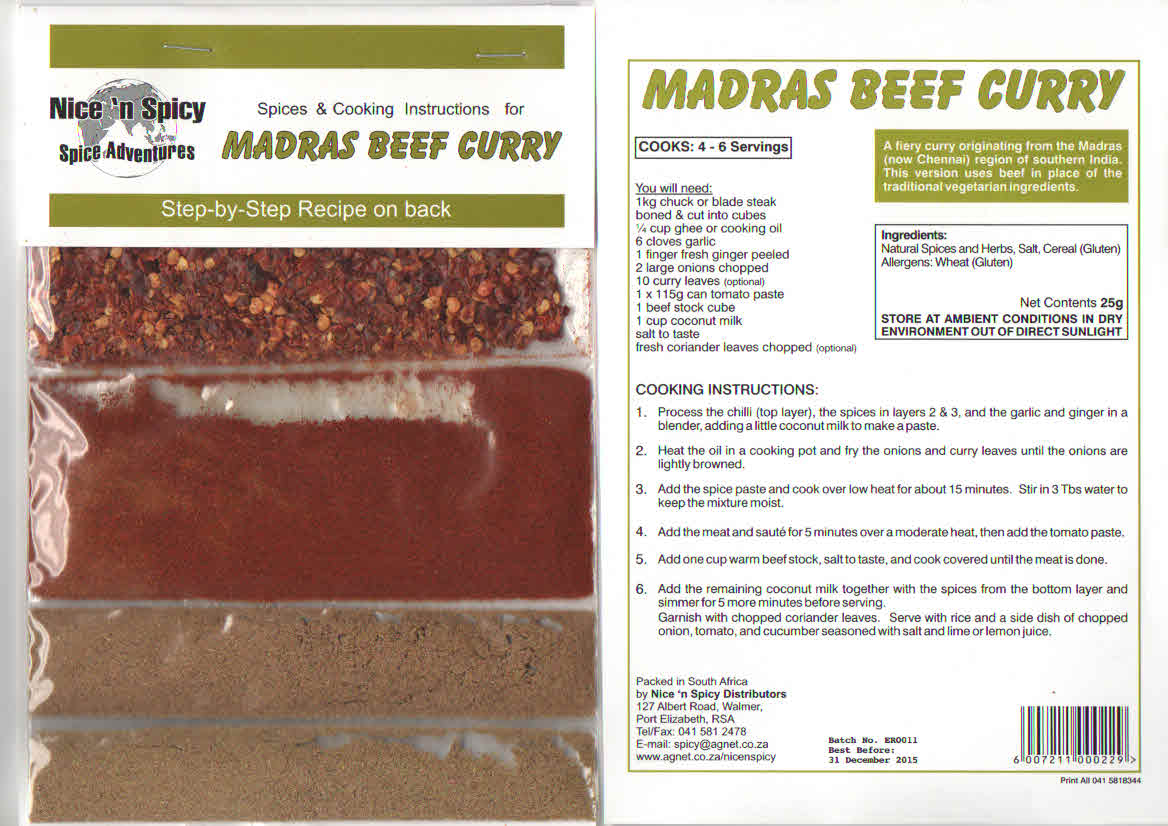 Nice n Spicy - Madras Beef Curry