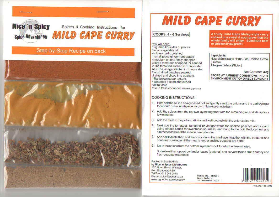 Nice n Spicy - Mild Cape Curry