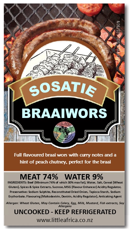 Boerewors - Sosatie   (P/Kg)