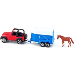 SIKU Jeep Wrangler with Float & Horse