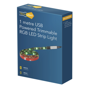 LED RGB STRIP USB REMOTE 1M