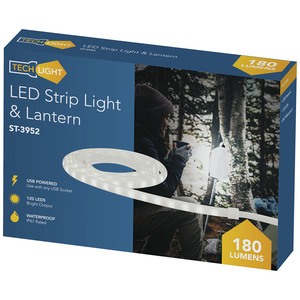 LED STRIP 120XWHT 2M IP65 5V USB PWR