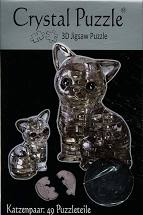 Crystal Puzzle 3D Black Cat in a Pair