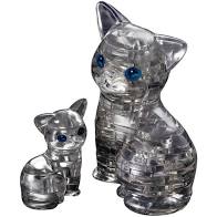 Crystal Puzzle 3D Black Cat in a Pair