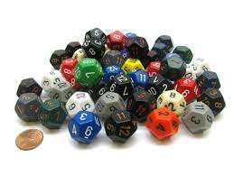 Chessex Assorted loose Opaque d12 Dice