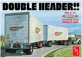 Double Header 1/25 Tandem Van Trailer model