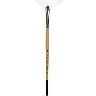 White Taklon Fan #2 Paint Brush