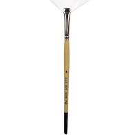 White Taklon Fan #2 Paint Brush