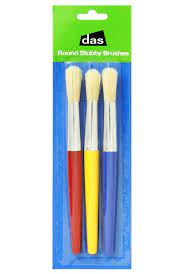 DAS 582CS set of 3 Round Stubby Brushes