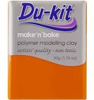 Du-kit make n bake clay 50g Orange