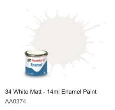 Humbrol Enamel Paint Matt White  #34