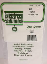 Evergreen polystyrene sheet  plain no 9030
