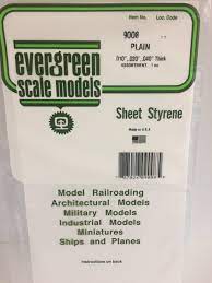Evergreen polystyene sheet plain no 9008