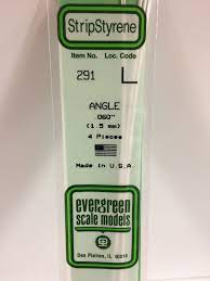 Evergreen Scale Models #291 1.5mm Angle 4 pieces