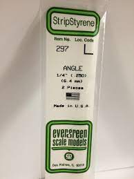 Evergreen Scale Models #297 6.3mm Angle 2 pieces