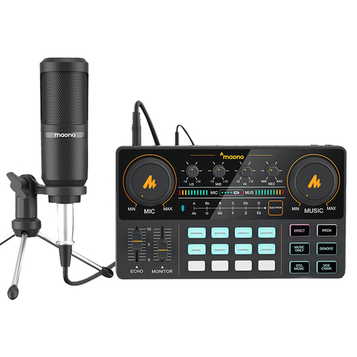 Maonocaster All in One Podcast Production Studio with Microphone -0