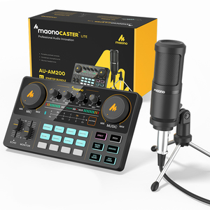 Maonocaster All in One Podcast Production Studio with Microphone -0