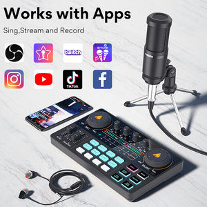 Maonocaster All in One Podcast Production Studio with Microphone -0