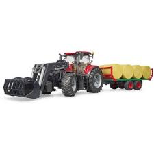 Bruder Case IH Optum with FI and Bale Trailer