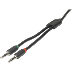 LEAD AUDIO SKT 3.5MM 4POLE - 2 PLG 250MM