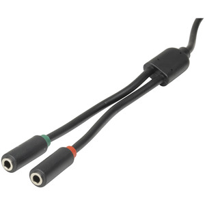 LEAD AUDIO PLG 3.5MM 4POLE - 2 SKT 250MM