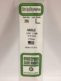 Evergreen Scale Models #295 4.0mm Angle 3 pieces