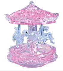 Crystal Puzzle 3D Carousel Pink