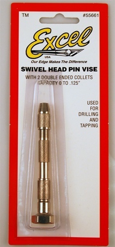 Excel Swivel Head Pin vice with 4 chucks #55661