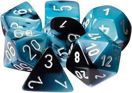 Gemini Polyhedral Dice Set Gemini Black-Shell/ white CHX26446