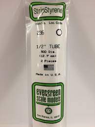 Evergreen Scale Models #236 12.7mm tube 2 pieces