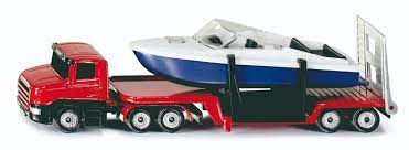 SIKU 1613 Scania Low Loader with Speed Boat