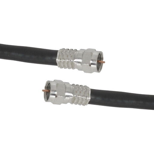 10m High Quality RG6 Quad Shield Cable with Crimped Connectors