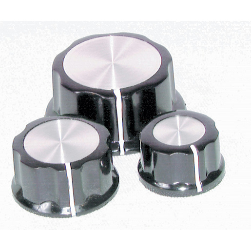 KNOB PLAST ALU INSERT 27MM