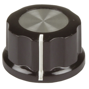 KNOB PLAST ALU INSERT 27MM