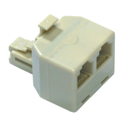 ADPT TEL RJ12 6P/4C PLG - 2SKT