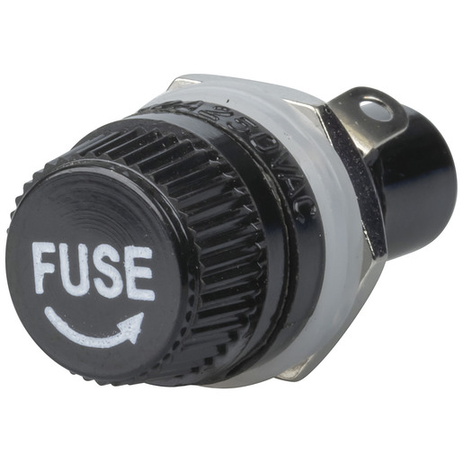 FUSE HOLDER M205 10A LV PNL MNT RND