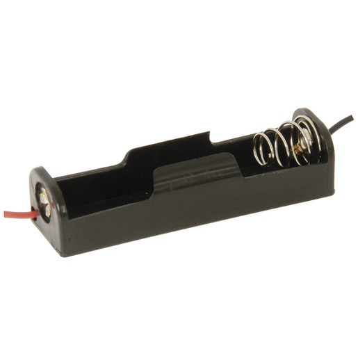 BATT HOLDER 1AA BLK W/LEAD 150MM