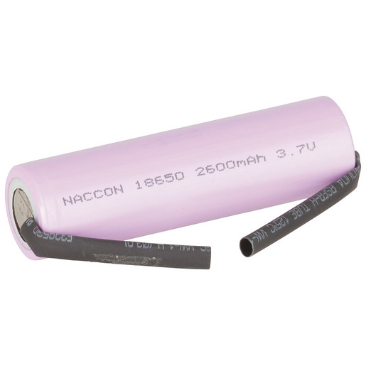 BATT RECH LI-ION 3.7V 2600MAH 18650 TAG