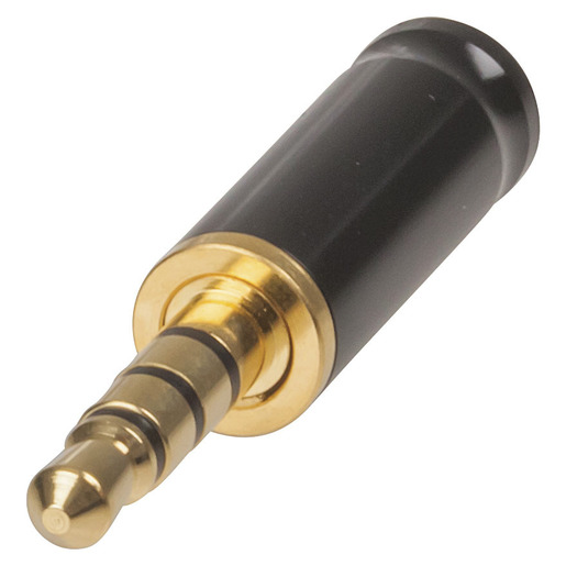 PLG LINE 3.5MM 4POLE GLD SLIM BLK