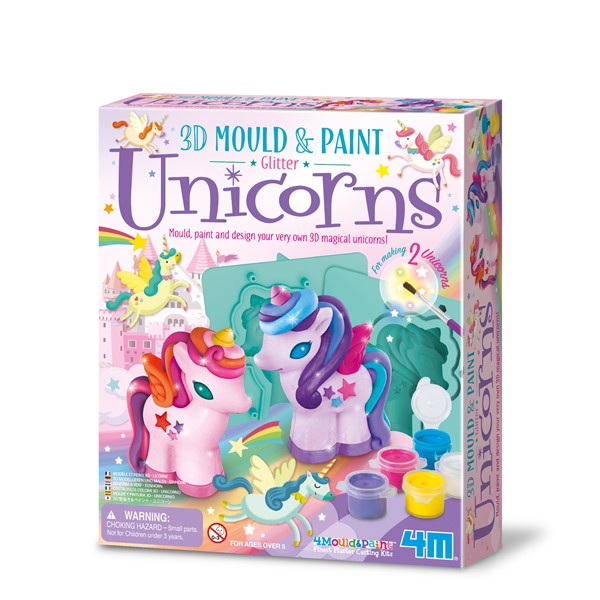 4M 3D Mould and Paint Glitter Unicorns