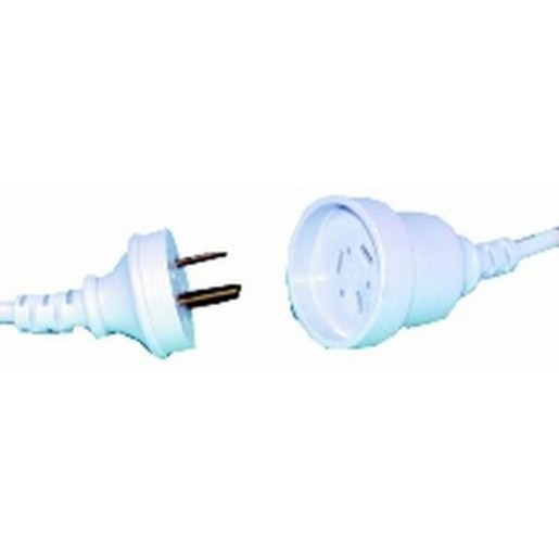 LEAD MAINS EXT 240V 10A WHT 3M