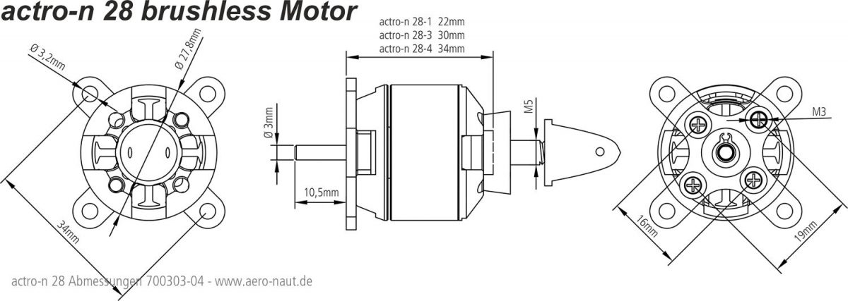 Aero-Naut Actro-N brushless motor 28-3-1300