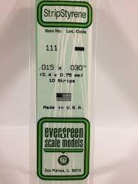 Evergreen Plastic Models #111 .38x.75mm 10 strips