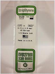 Evergreen Scale Models  #123 .5x1.5mm 10 strips