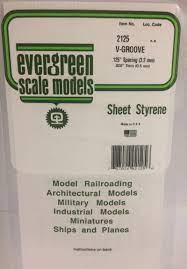Evergreen scale models v- groove # 2125