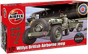 Airfix Willys Jeep, Trailer & 6PDR Gun 1.72