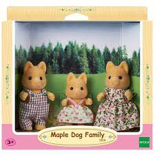 Sylvanian Family Maple Dog Family 3 figures